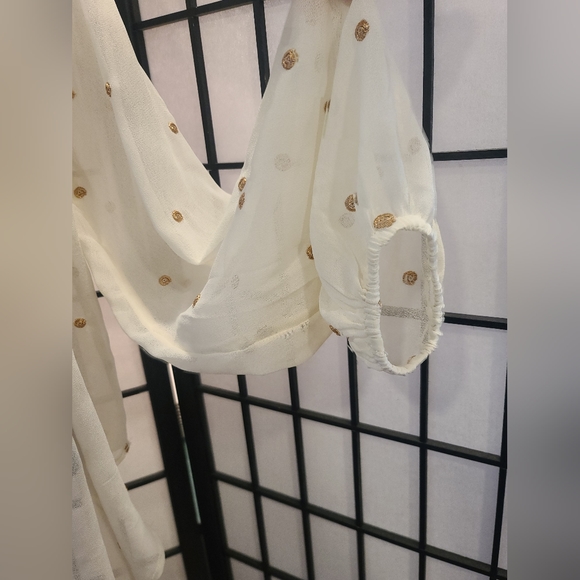 🌼🌼 Free People Gregorian Polka Dot Blouse sz XS - Picture 8 of 10